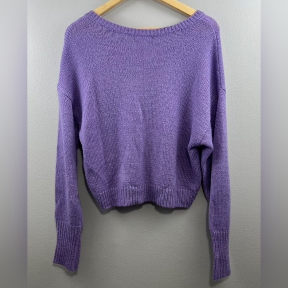 BP - Nordstrom Purple Veronica Knit Sweater Size L - Picture 3 of 9